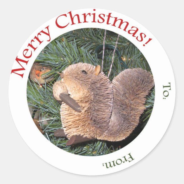 Gift Tag -- Squirrel Ornament (Front)