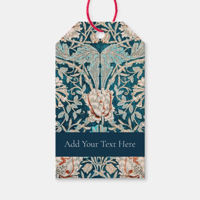 GIFT TAG : WILLIAM MORRIS : HONEYSUCKLE (Front)