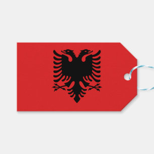 Gift Tag with Flag of Albania