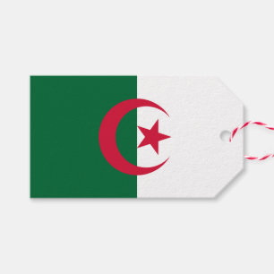 Gift Tag with Flag of Algeria