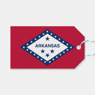 Gift Tag with Flag of Arkansas State, USA