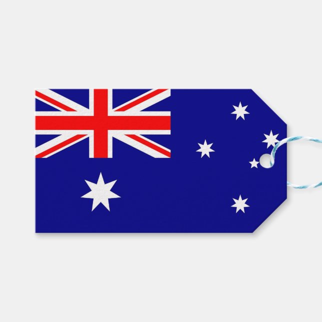 Gift Tag with Flag of Australia (Front (Horizontal))