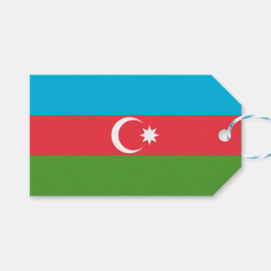 Gift Tag with Flag of Azerbaijan