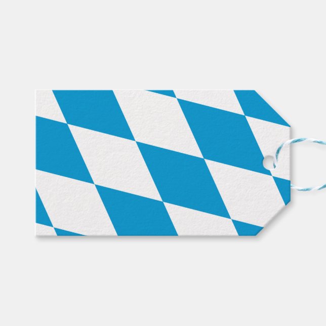 Gift Tag with Flag of Bavaria, Germany (Front (Horizontal))