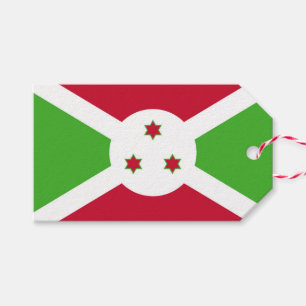 Gift Tag with Flag of Burundi
