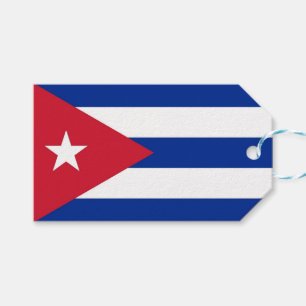 Gift Tag with Flag of Cuba