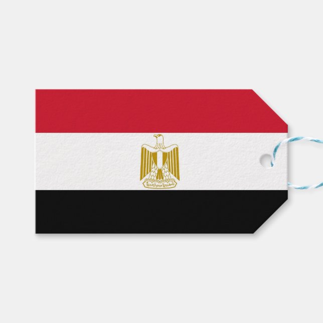 Gift Tag with Flag of Egypt (Front (Horizontal))