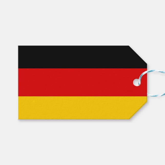 Gift Tag with Flag of Germany (Front (Horizontal))