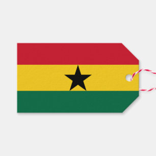Gift Tag with Flag of Ghana