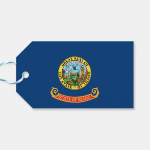 Gift Tag with Flag of Idaho State, USA