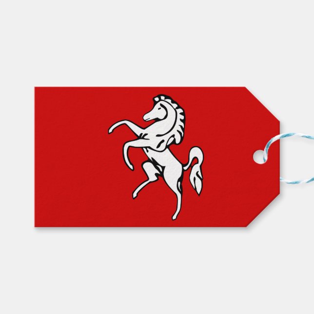 Gift Tag with Flag of Kent, England (Front (Horizontal))