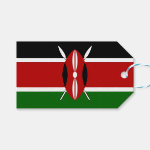 Gift Tag with Flag of Kenya