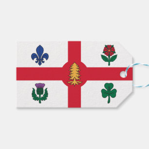 Gift Tag with Flag of Montreal, Canada