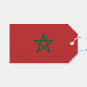 Gift Tag with Flag of Morocco
