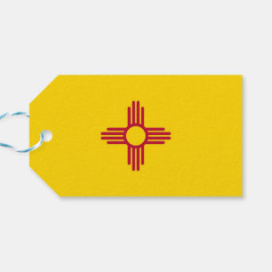 Gift Tag with Flag of New Mexico State, USA