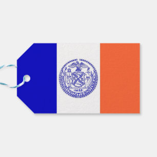 Gift Tag with Flag of New York City, USA