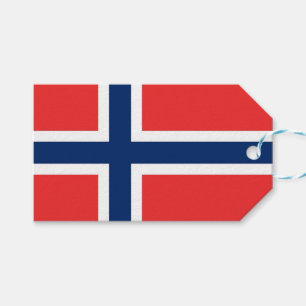 Gift Tag with Flag of Norway