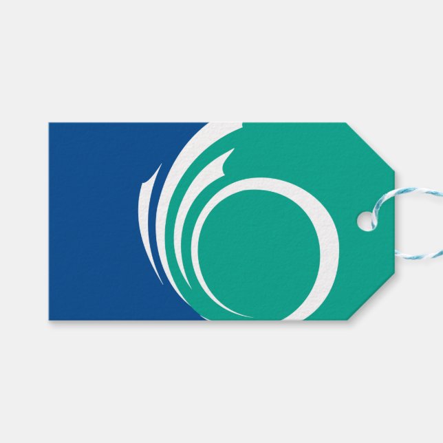 Gift Tag with Flag of Ottawa, Canada (Front (Horizontal))