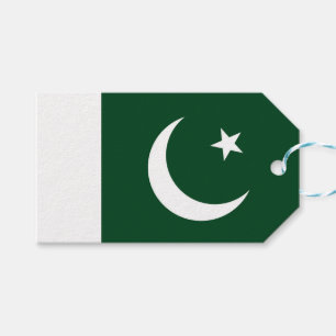 Gift Tag with Flag of Pakistan