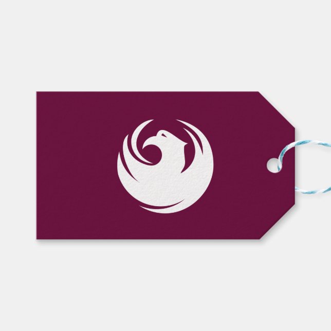 Gift Tag with Flag of Phoenix, Arizona (Front (Horizontal))