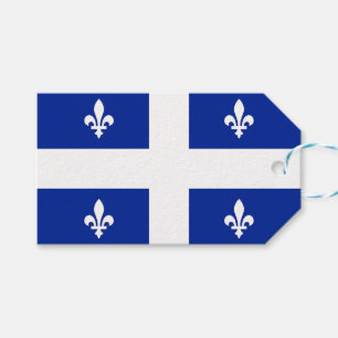 Gift Tag with Flag of Quebec, Canada