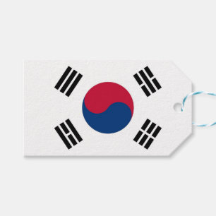 Gift Tag with Flag of South Korea