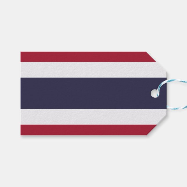 Gift Tag with Flag of Thailand (Front (Horizontal))