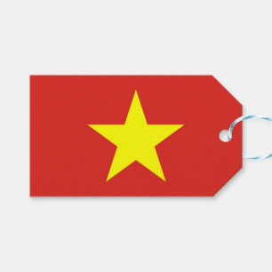 Gift Tag with Flag of Vietnam