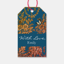 Gift Tag WITH LOVE CUSTOM NAME ANTIQUE LACE 