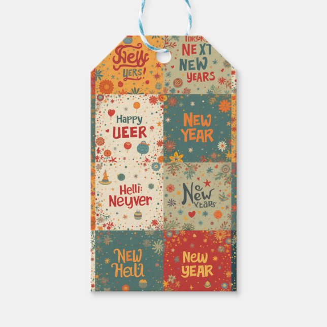 Gift Tag with New Year vibe (Front)
