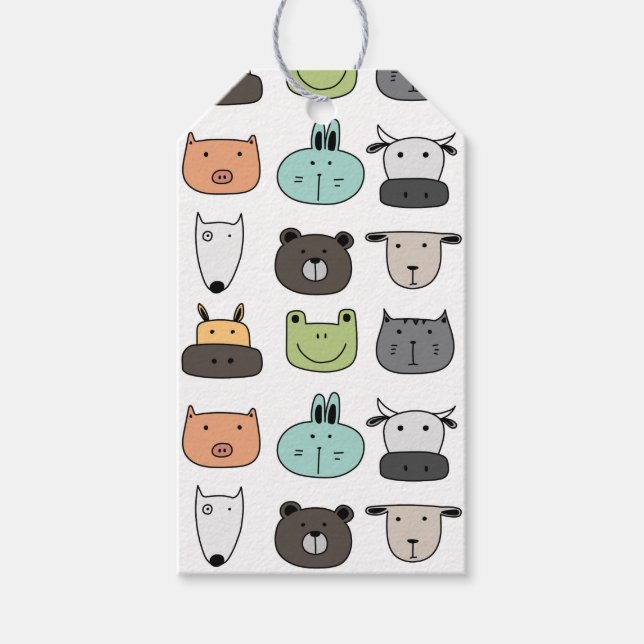 Gift Tags - Animal Faces (Front)