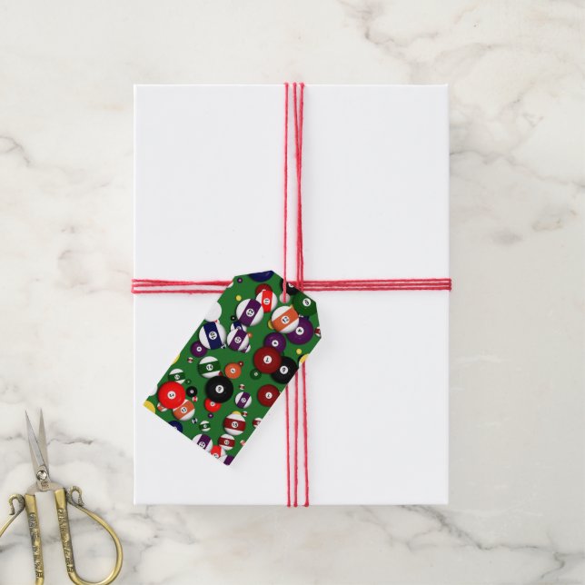 Gift Tags - Billiards (With Twine)