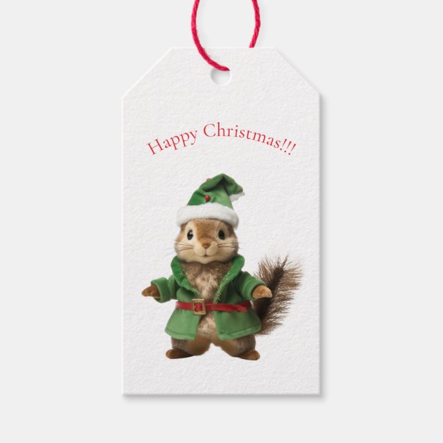 GIFT TAGS CHRISTMAS SQUIRREL (Front)