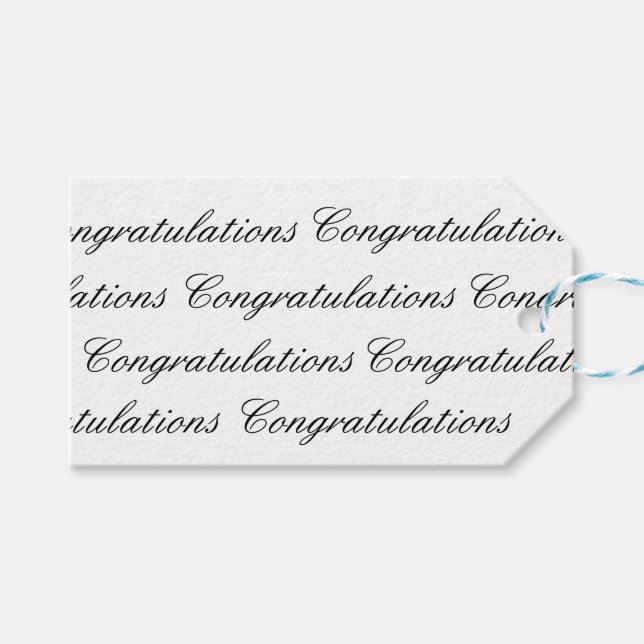 Gift Tags - Congratulations (Front (Horizontal))