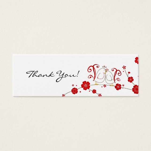 Gift Tags, Lovebirds, Thank You (Front)