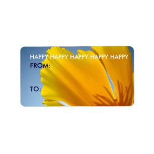 GIFT TAGS POPPIES Flowers Gift Labels stickers