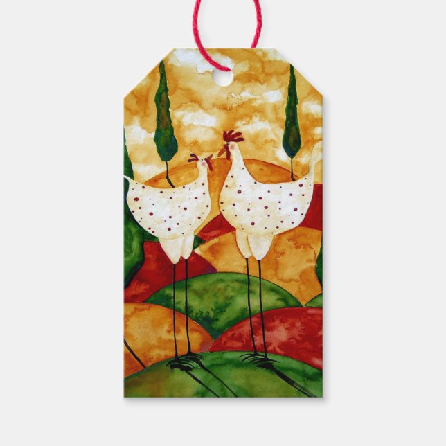 Gift Tags - Tuscan Countryside Rooster (Front)