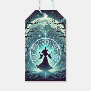 Gift tags where witches spell in the magical fores