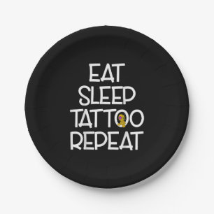 Gift Tattoo Artist Funny Saying Tattooed Paper Plate
