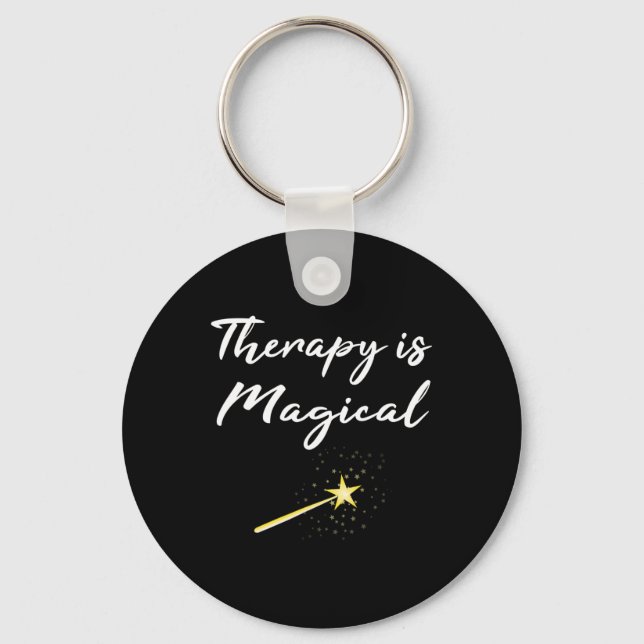 Gift Therapy Is Magical Mental Health Professional Key Ring (Front)