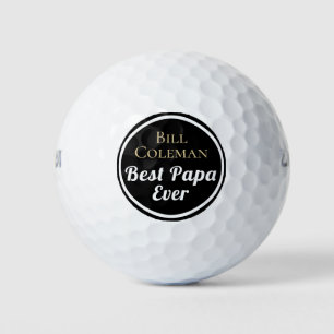 Gift this! Best Papa custom Golf Balls