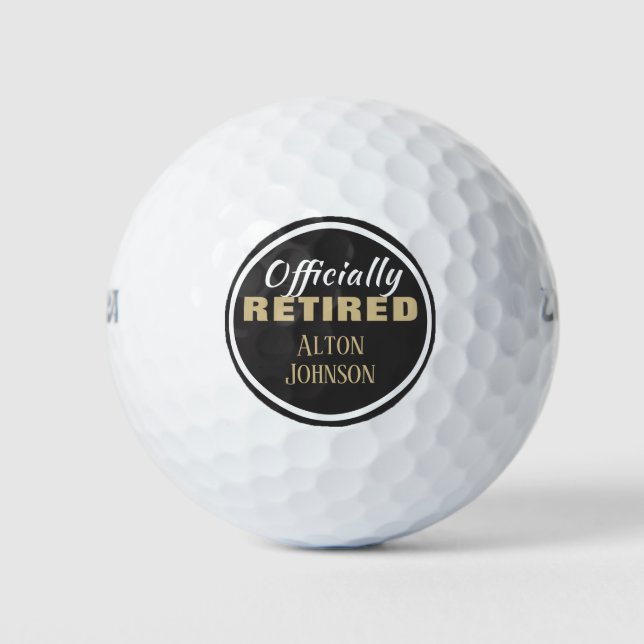 Gift this! Retiree's custom Golf Balls (Front)