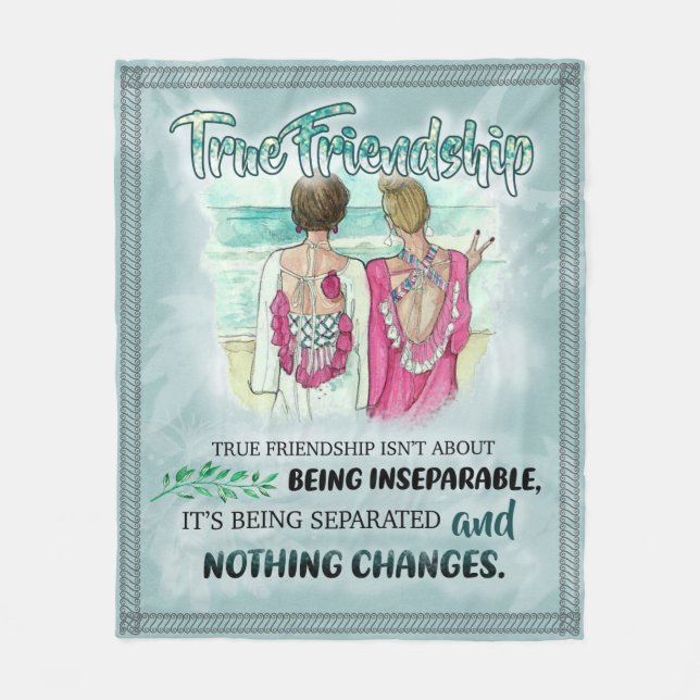 Gift To My Best Friend | Best Friend Gift Fleece Blanket (Front)