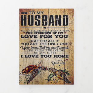 Gift To My Husband   Lovely Husband Letter   Tri-Fold Announcement