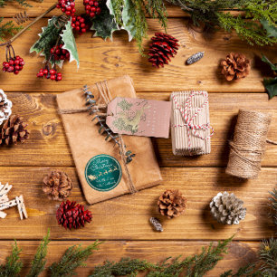 Gift To Reindeer Pink Blush  Gold  Christmas Tree Gift Tags