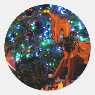 Gift Tree 4 Classic Round Sticker