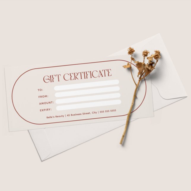 Gift Voucher Business Gift Certificate Beautician  (Creator Uploaded)