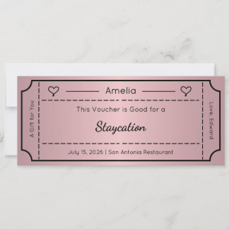 Gift Voucher, Custom Gift Ticket Card