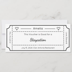 Gift Voucher, Custom Gift Ticket Card