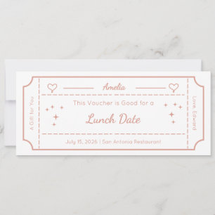 Gift Voucher, Lunch Date Custom Gift Card